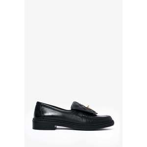 Pre-Loved Chanel™ Black Quilted Lambskin CC Loafers Size 36.5